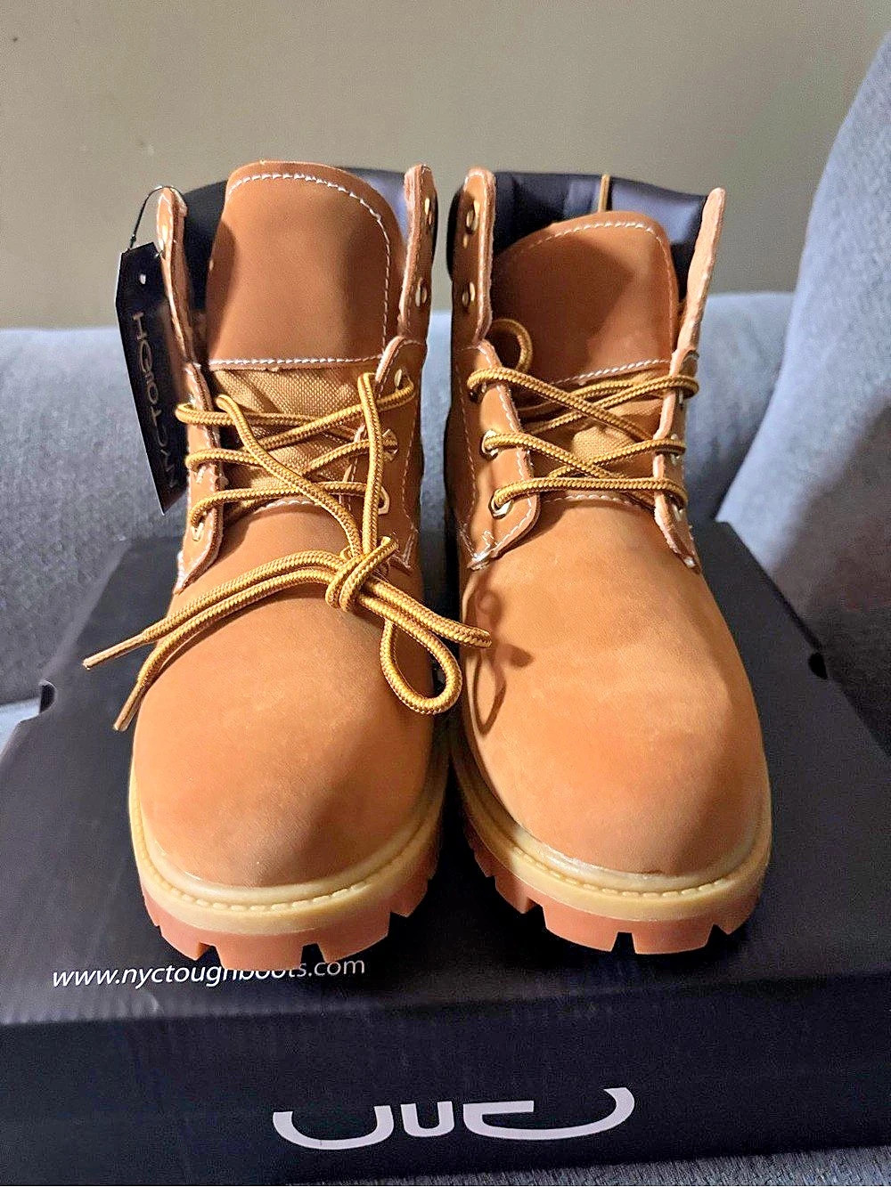 NYC Tough Boots 180112-2A-MENS Men's Brown Work Boots US 8.5 NWT